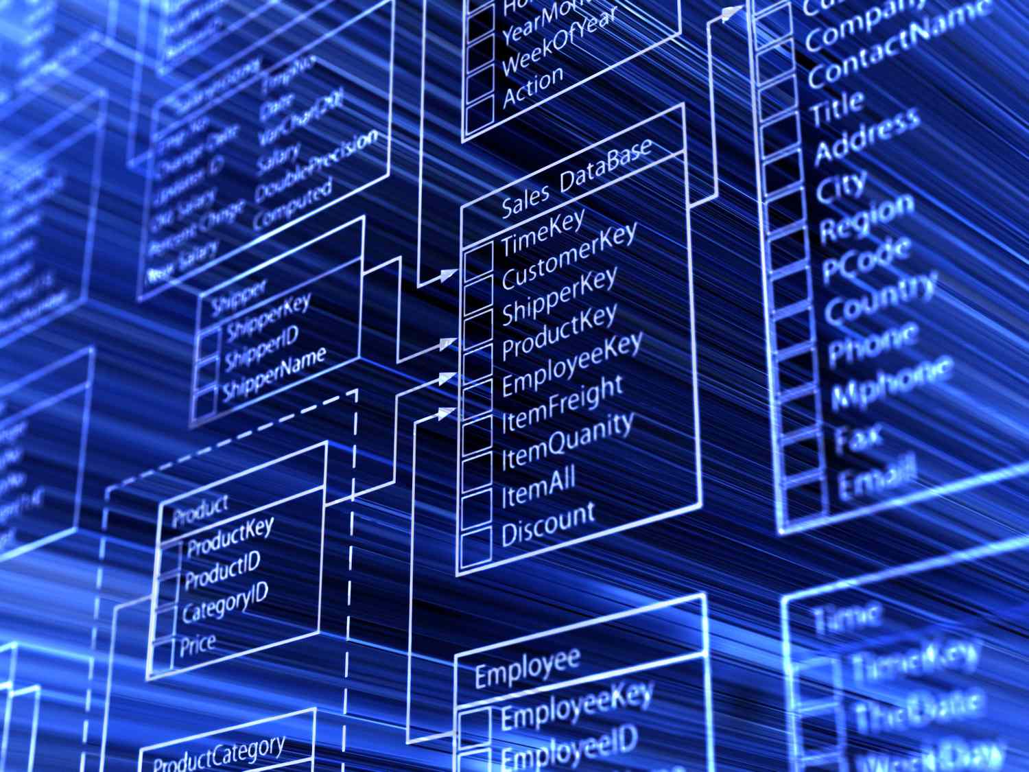 Database software interface and server infrastructure